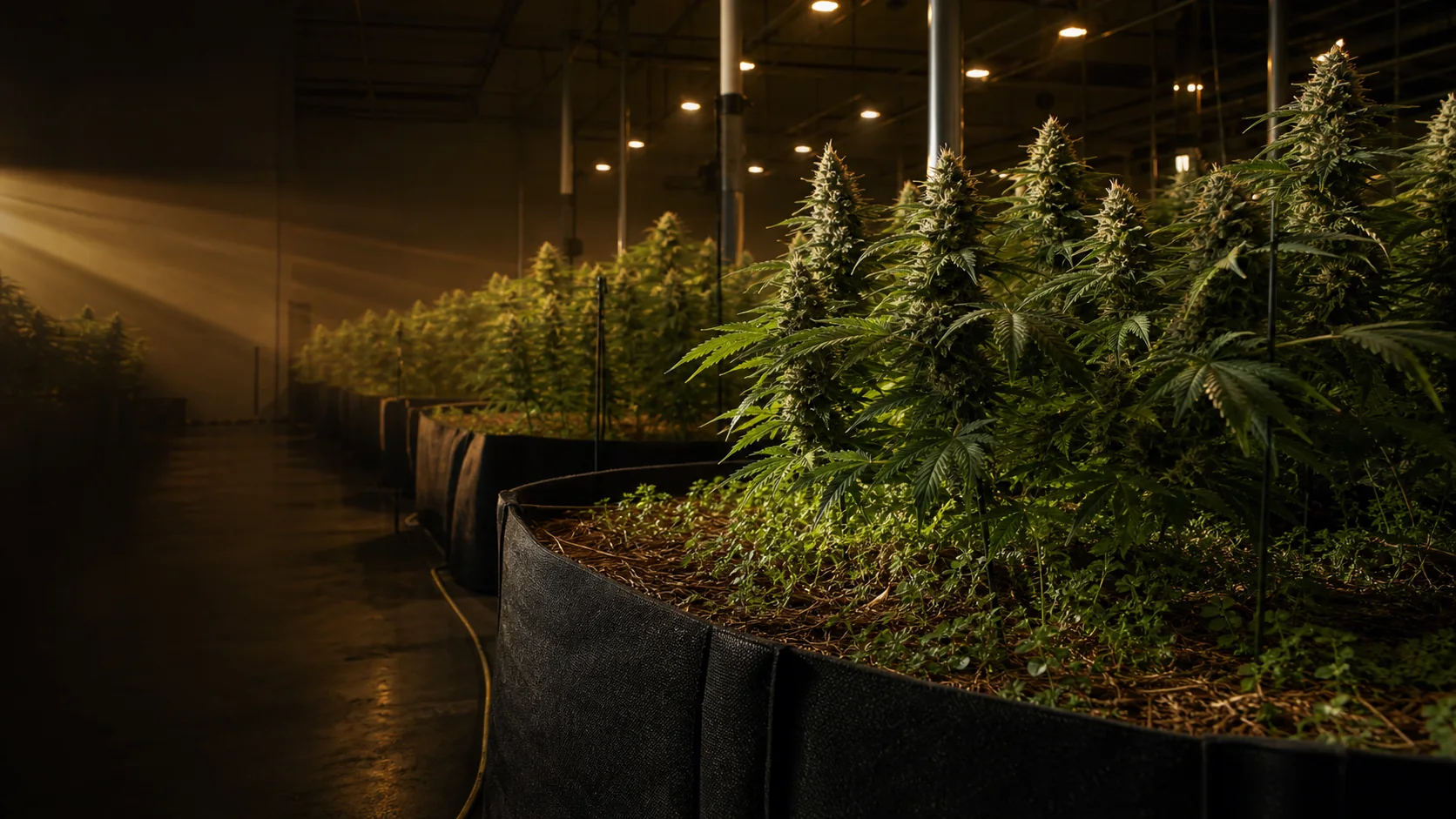 TAGE Farms indoor cannabis growing in living soil